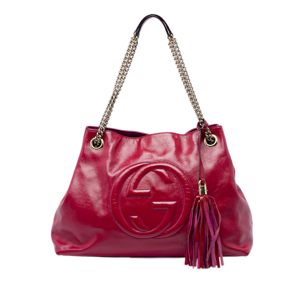 Pre-Loved Gucci Medium Patent Soho Chain Tote